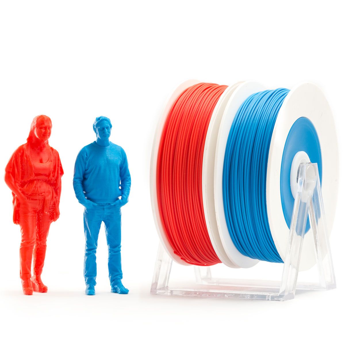 Pair of PLA spools: Red and Blue