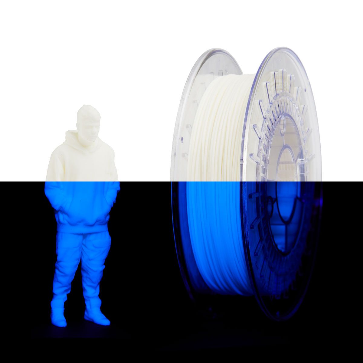 PLA UV Reactive Filament | Color: White