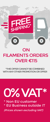 FREE WORLDWIDE SHIPPING on filaments orders over €115